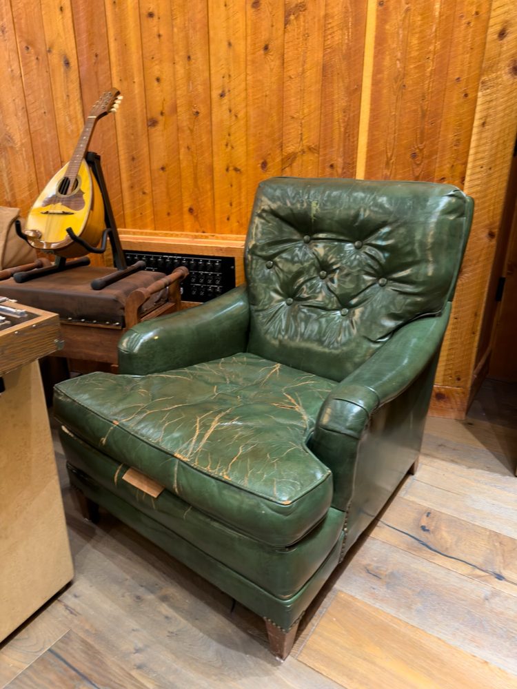 Furniture - Green Leather Chair